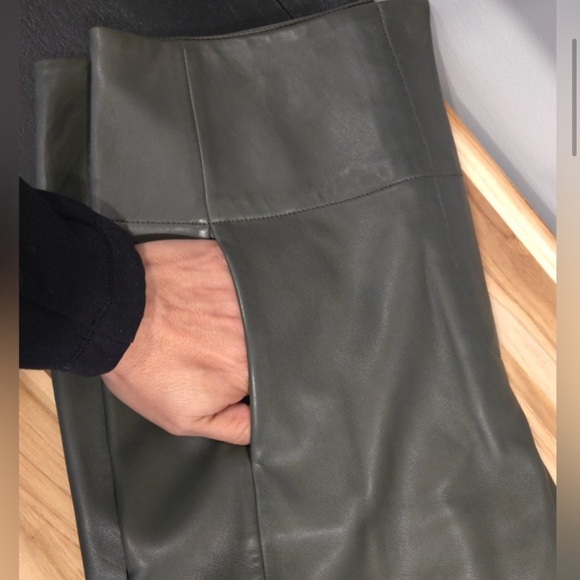 The SEI Leather Trouser in Army - Picture 5 of 10